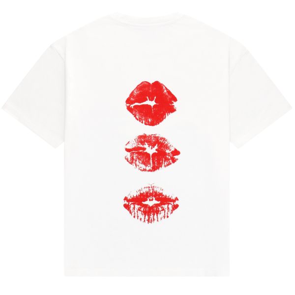 Arbor Antwerp Red Lips T-shirt Wit