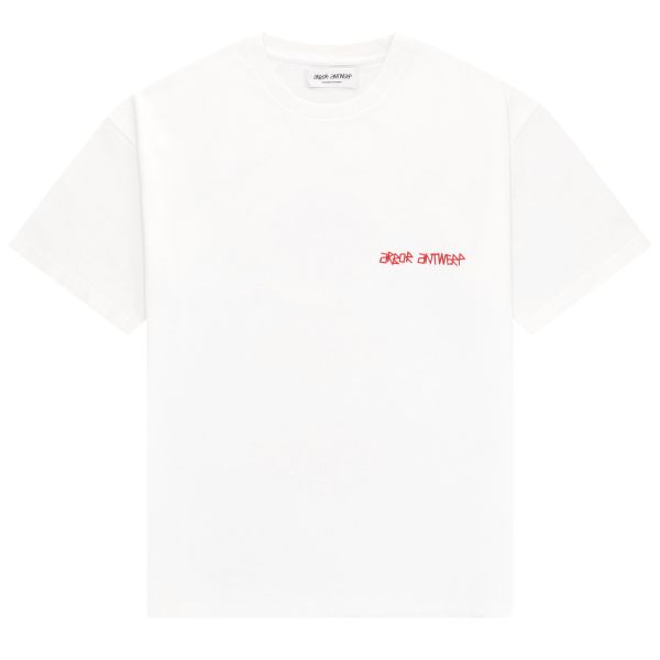 Arbor Antwerp Red Lips T-shirt Wit