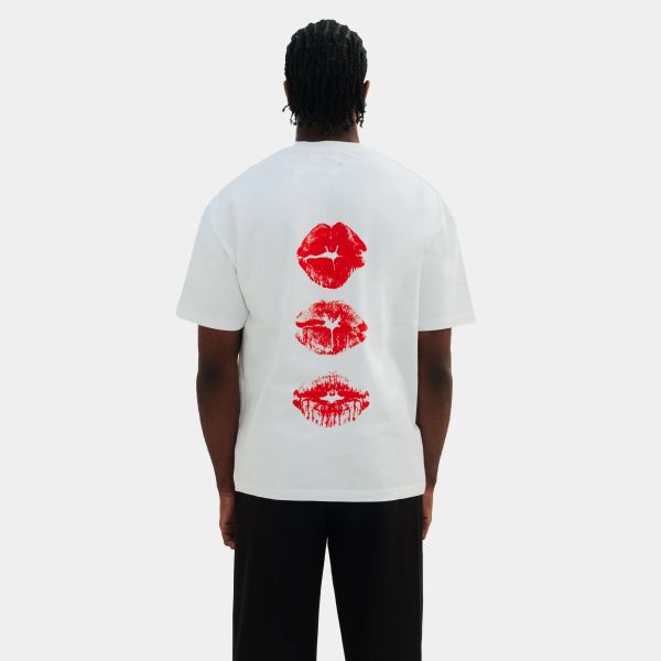 Arbor Antwerp Red Lips T-shirt Wit