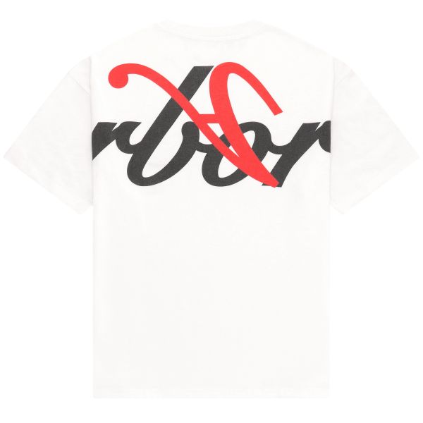Arbor Antwerp Red Twisted T-shirt Wit