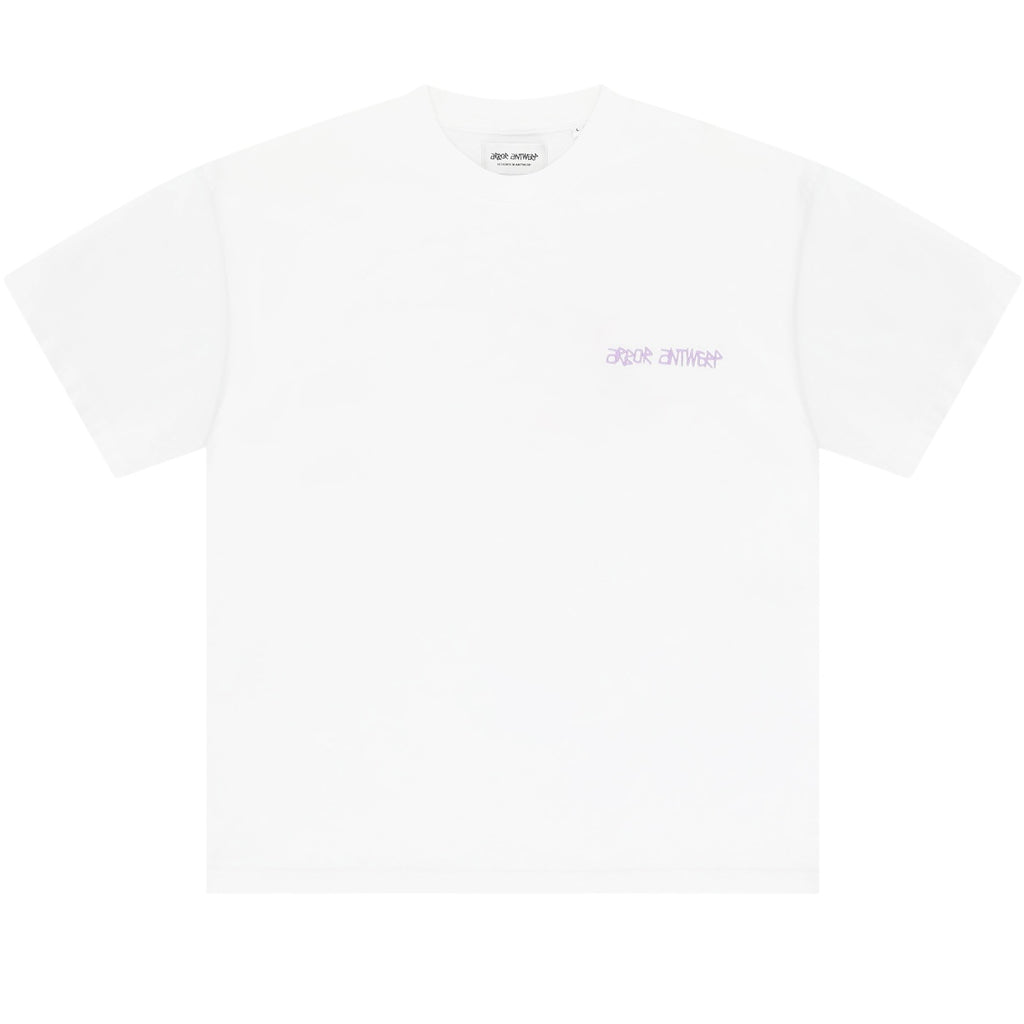 Arbor Antwerp Two-Tone Flower T-shirt Wit