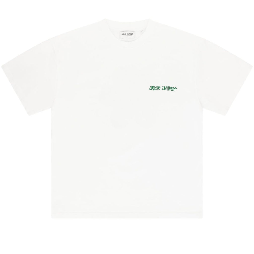 Arbor Antwerp Two-Tone Flower T-shirt Wit