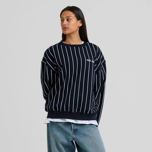 Arbor Antwerp Vertical Lines Sweater Navy