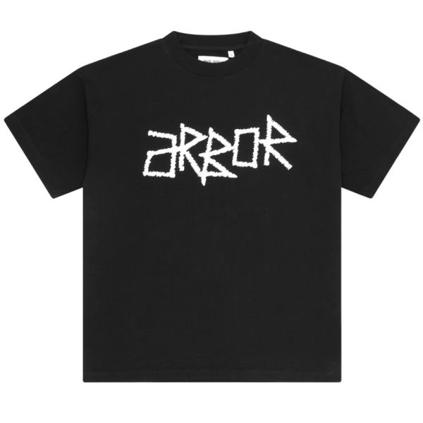Arbor Antwerp White Arbor Typo T-shirt Zwart