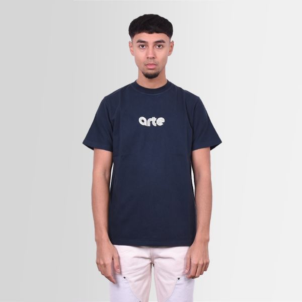 Arte 3D Front Bauhaus Logo T-Shirt Navy