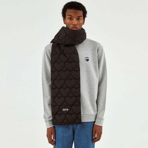 Arte Antwerp Aaron Padded Heart Sjaal Zwart