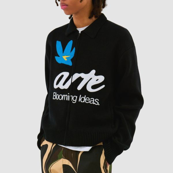 Arte Antwerp Blooming Ideas Cardigan Zwart