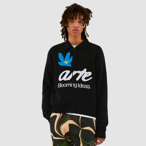Arte Antwerp Blooming Ideas Cardigan Zwart