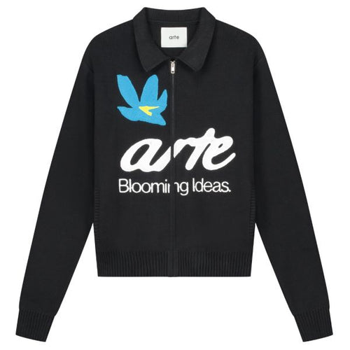 Arte Antwerp Blooming Ideas Cardigan Zwart