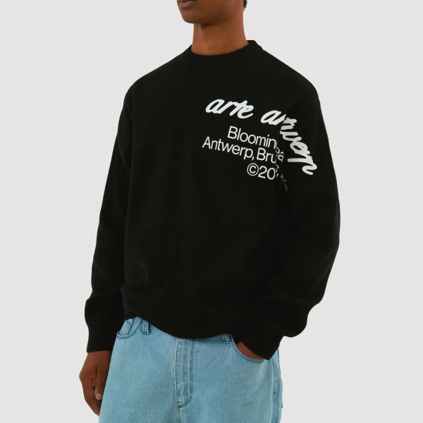 Arte Antwerp Blooming Ideas Knit Sweater Zwart