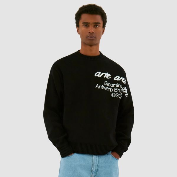 Arte Antwerp Blooming Ideas Knit Sweater Zwart