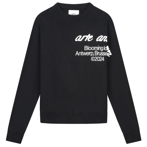 Arte Antwerp Blooming Ideas Knit Sweater Zwart