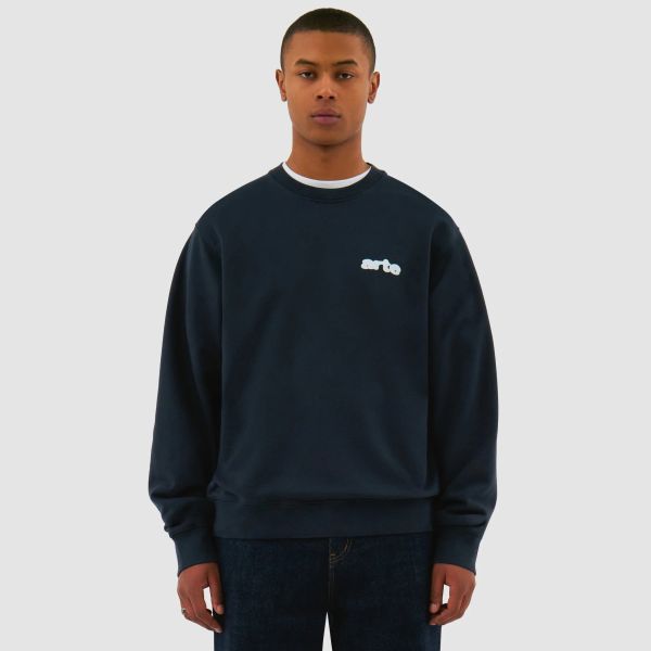 Arte Antwerp Blur Flower Sweater Navy