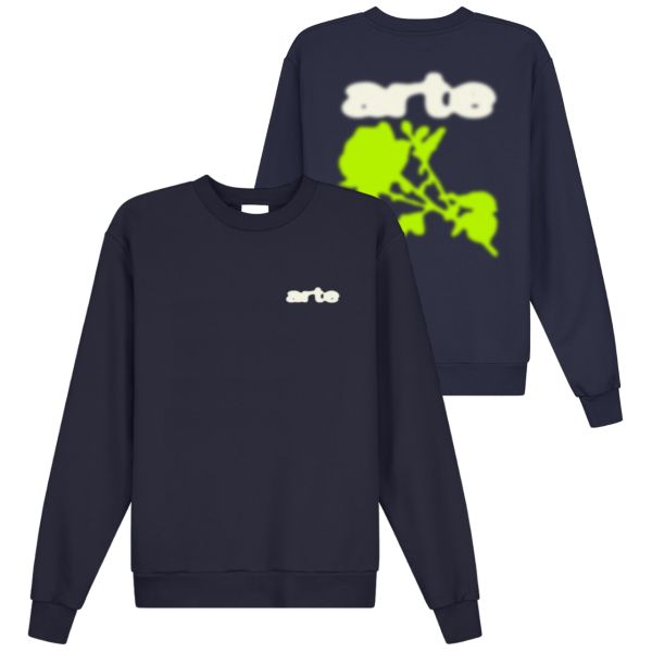 Arte Antwerp Blur Flower Sweater Navy