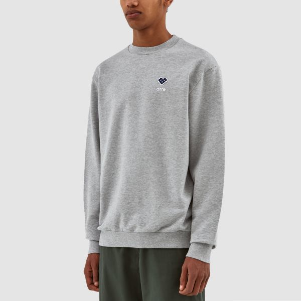 Arte Antwerp Cohen Heart Patch Sweater Grijs