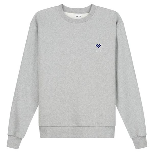 Arte Antwerp Cohen Heart Patch Sweater Grijs