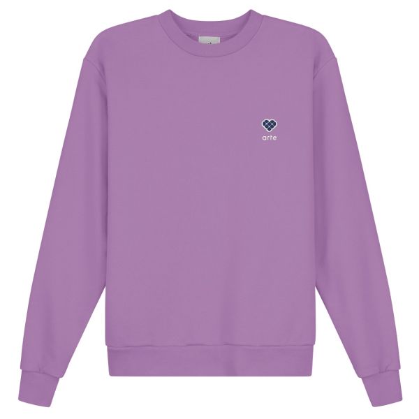 Arte Antwerp Cohen Heart Patch Sweater Paars