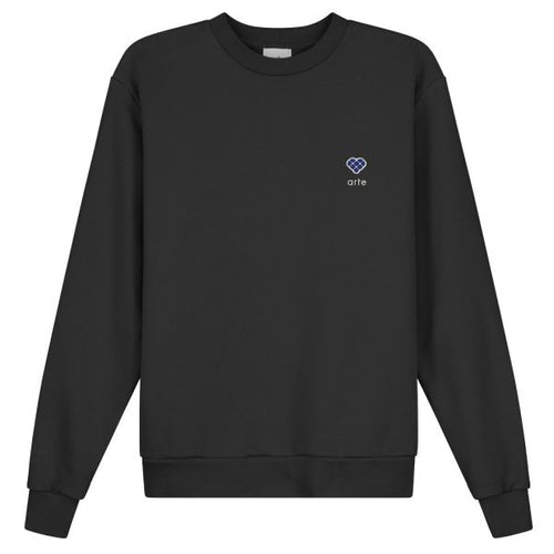 Arte Antwerp Cohen Heart Patch Sweater Zwart