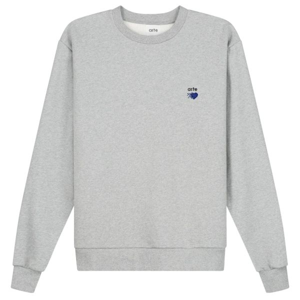 Arte Antwerp Cohen Pixel Heart Sweater Grijs