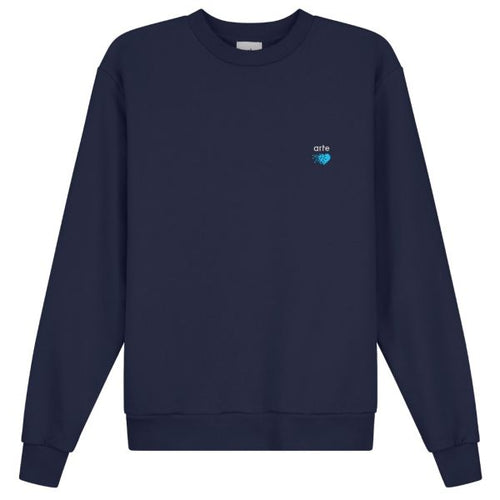 Arte Antwerp Cohen Pixel Heart Sweater Navy