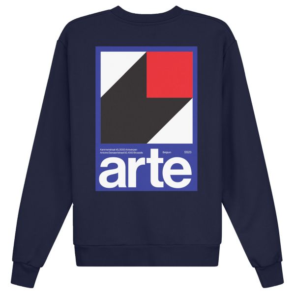 Arte Antwerp Conrad Back Print Sweater Navy