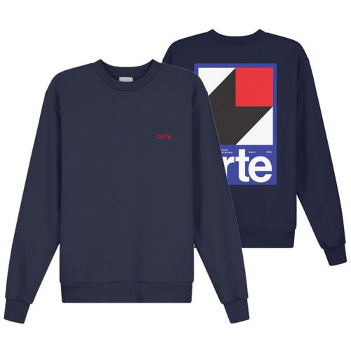 Arte Antwerp Conrad Back Print Sweater Navy