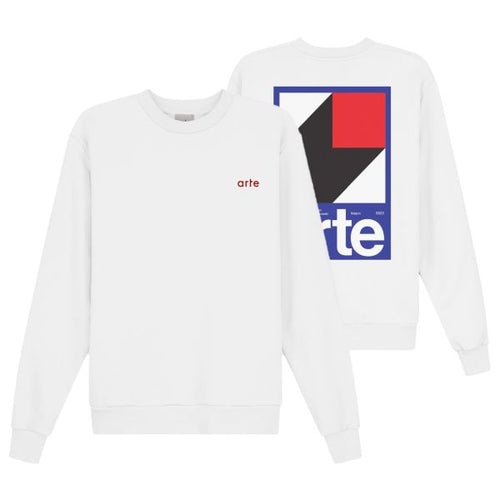 Arte Antwerp Conrad Back Print Sweater Wit
