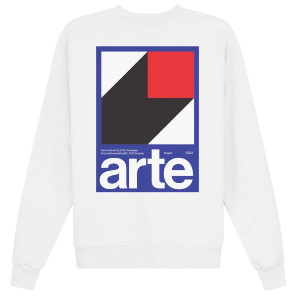 Arte Antwerp Conrad Back Print Sweater Wit
