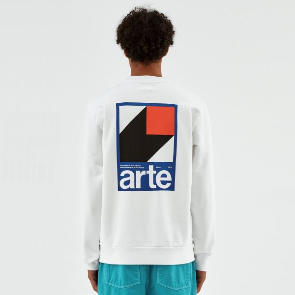 Arte Antwerp Conrad Back Print Sweater Wit