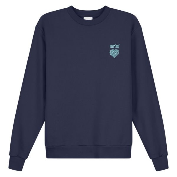 Arte Antwerp Conrad Heart Logo Sweater Navy