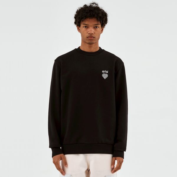 Arte Antwerp Conrad Heart Logo Sweater Zwart