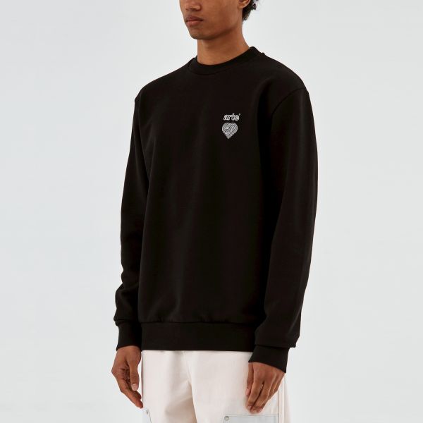 Arte Antwerp Conrad Heart Logo Sweater Zwart