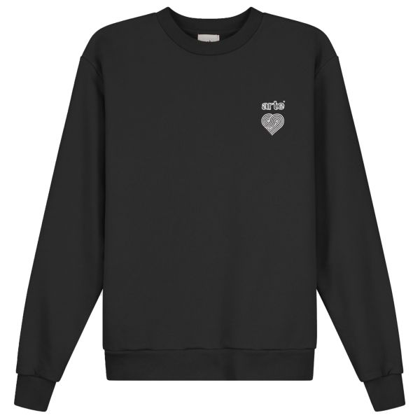 Arte Antwerp Conrad Heart Logo Sweater Zwart