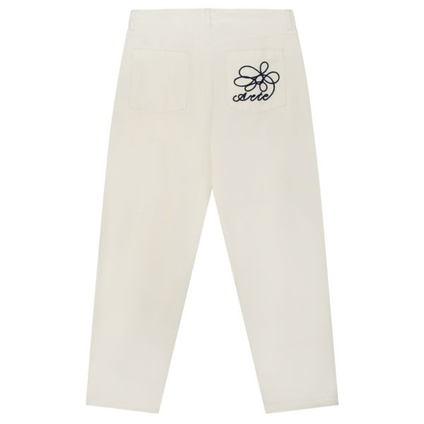 Arte Antwerp Embroidery Pocket Broek Off White