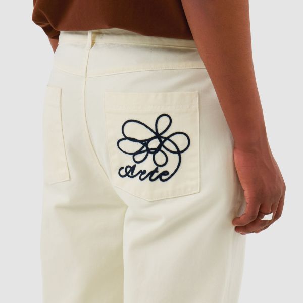 Arte Antwerp Embroidery Pocket Broek Off White