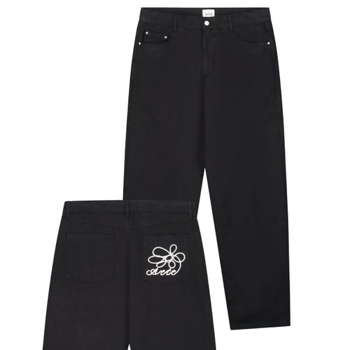 Arte Antwerp Embroidery Pocket Broek Zwart