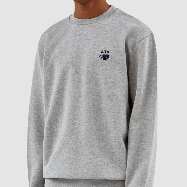 Arte Antwerp Cohen Pixel Heart Sweater Grijs