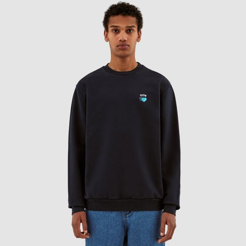 Arte Antwerp Cohen Pixel Heart Sweater Navy