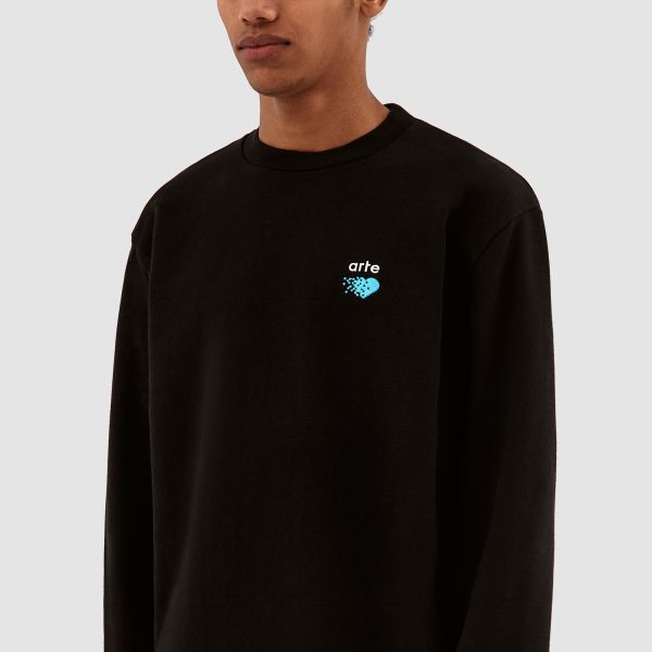 Arte Antwerp Cohen Pixel Heart Sweater Zwart