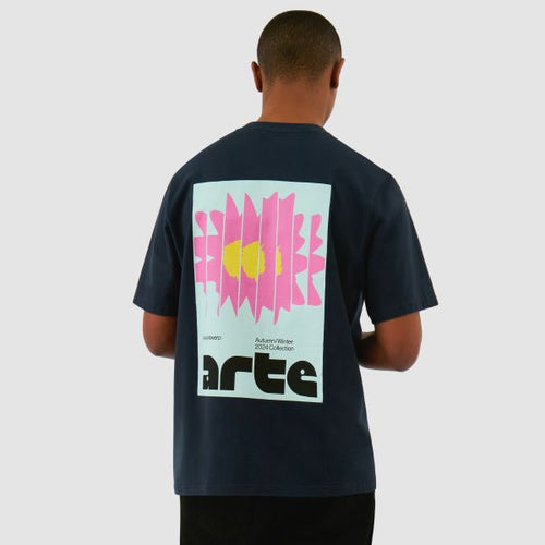 Arte Antwerp Flower Poster T-shirt Navy