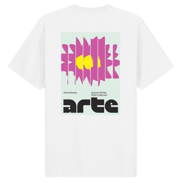 Arte Antwerp Flower Poster T-shirt Wit