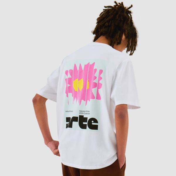 Arte Antwerp Flower Poster T-shirt Wit