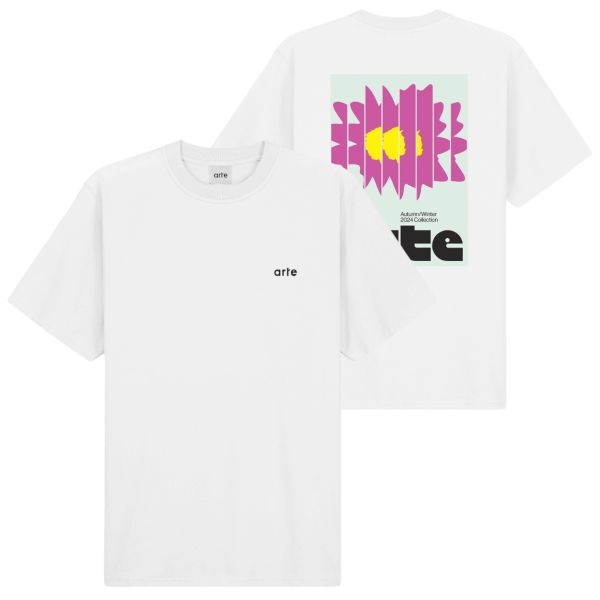 Arte Antwerp Flower Poster T-shirt Wit