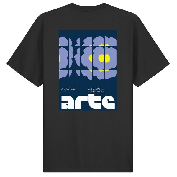 Arte Antwerp Flower Poster T-shirt Zwart
