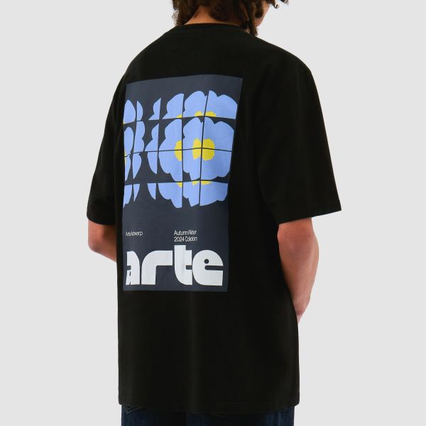 Arte Antwerp Flower Poster T-shirt Zwart
