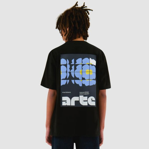 Arte Antwerp Flower Poster T-shirt Zwart