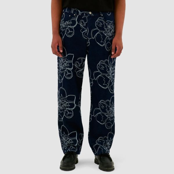 Arte Antwerp Flower Stitch Broek Navy