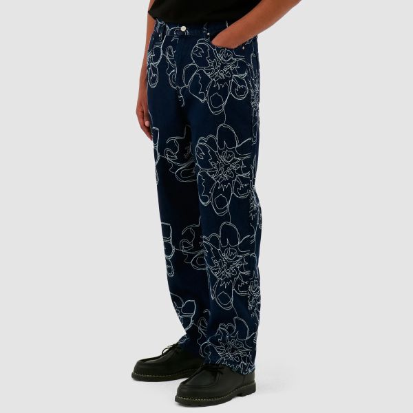 Arte Antwerp Flower Stitch Broek Navy