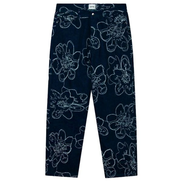 Arte Antwerp Flower Stitch Broek Navy
