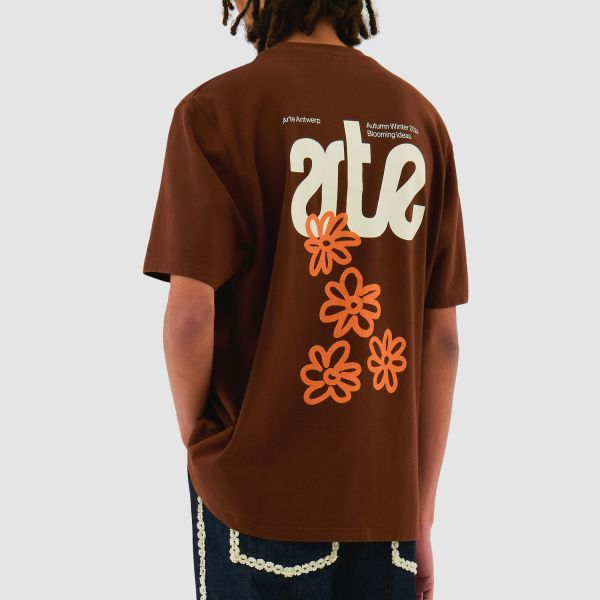 Arte Antwerp Flowers Back T-shirt Bruin